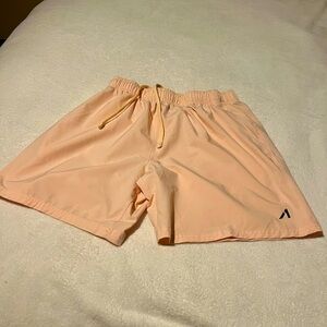 #147. Alive Men's Athletic Shorts W/ Pockets Peach Size Medium